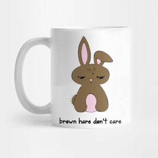 Brown Hare Don't Care - Kawaii Bunny Mug